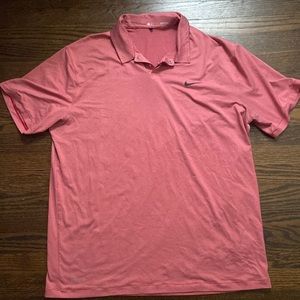 Nike Red white strip golf shirt sz xl